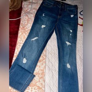 Hollister High-Rise Super Skinny Distressed Jeans - W24 L30 - Size 0R